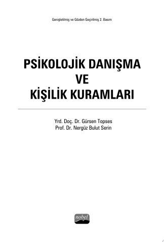 Psikolojik danışma ve psikoterapi kuram ve uygulamaları