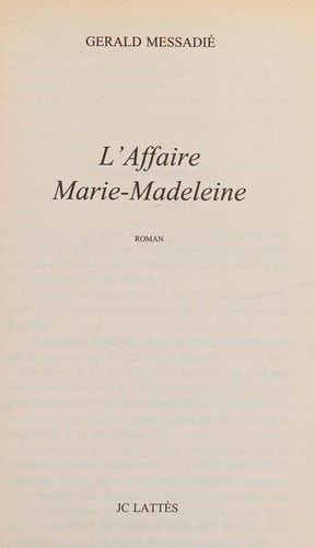 L'affaire Marie-Madeleine